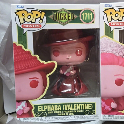 Funko Pop Wicked Boneca Elphaba Glinda Valentine #1711 1712 11,8 cm de altura Bonecas Colecionáveis Edição Limitada Modelo Brinquedo Presente