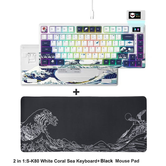 Teclado Gamer Mecânico Womier S-K80 75% com Display OLED Colorido Hot Swap Gasket Mount RGB Teclado Personalizado