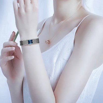 LIGE Silver Watch for Women Square Ladies Quartz Wristwatches Stainless Steel Women Small Gold Watch Luxury Casual Fashion Watch