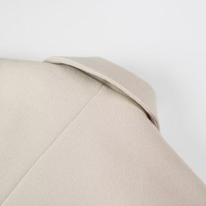 Women's Woolen Long Woolen Coat Fashion Casual Tassel Elegant Chic Versatile Outerwear Autumn Winter Ladies Outwear Jacket