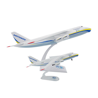 Modelo de Aeronave de Transporte Antonov AN-225 em Escala 1/200 Brinquedos de Aviação Jogos de Miniatura de Plástico e Metal