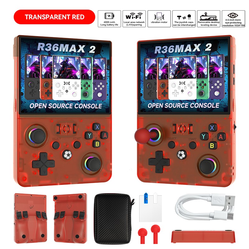 MAX? 2026 Newest  4.5 Inch Retro Handheld Game Console 1024x768 IPS HD Screen Portable Open Source Linux System with 2*Joys