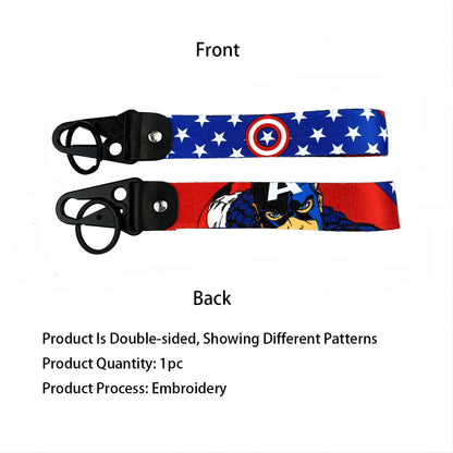 Chaveiro de bico de águia de figuras legais de anime, cordões curtos usados ​​em corda de telefone, suporte de crachá, pingente USB, cordão de chave portátil