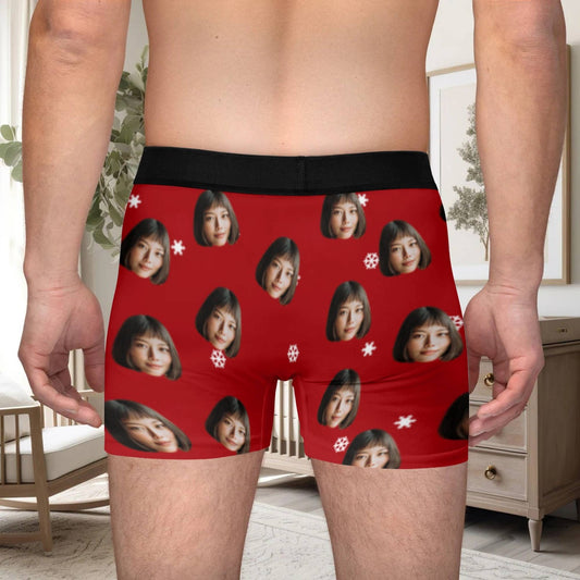 Personalized Face Photo Underwear Custom Boxer Briefs Custom Men Valentine's Day Gift For Husband Anniversary Gift for Dad