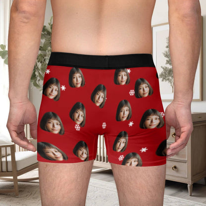 Personalized Face Photo Underwear Custom Boxer Briefs Custom Men Valentine's Day Gift For Husband Anniversary Gift for Dad