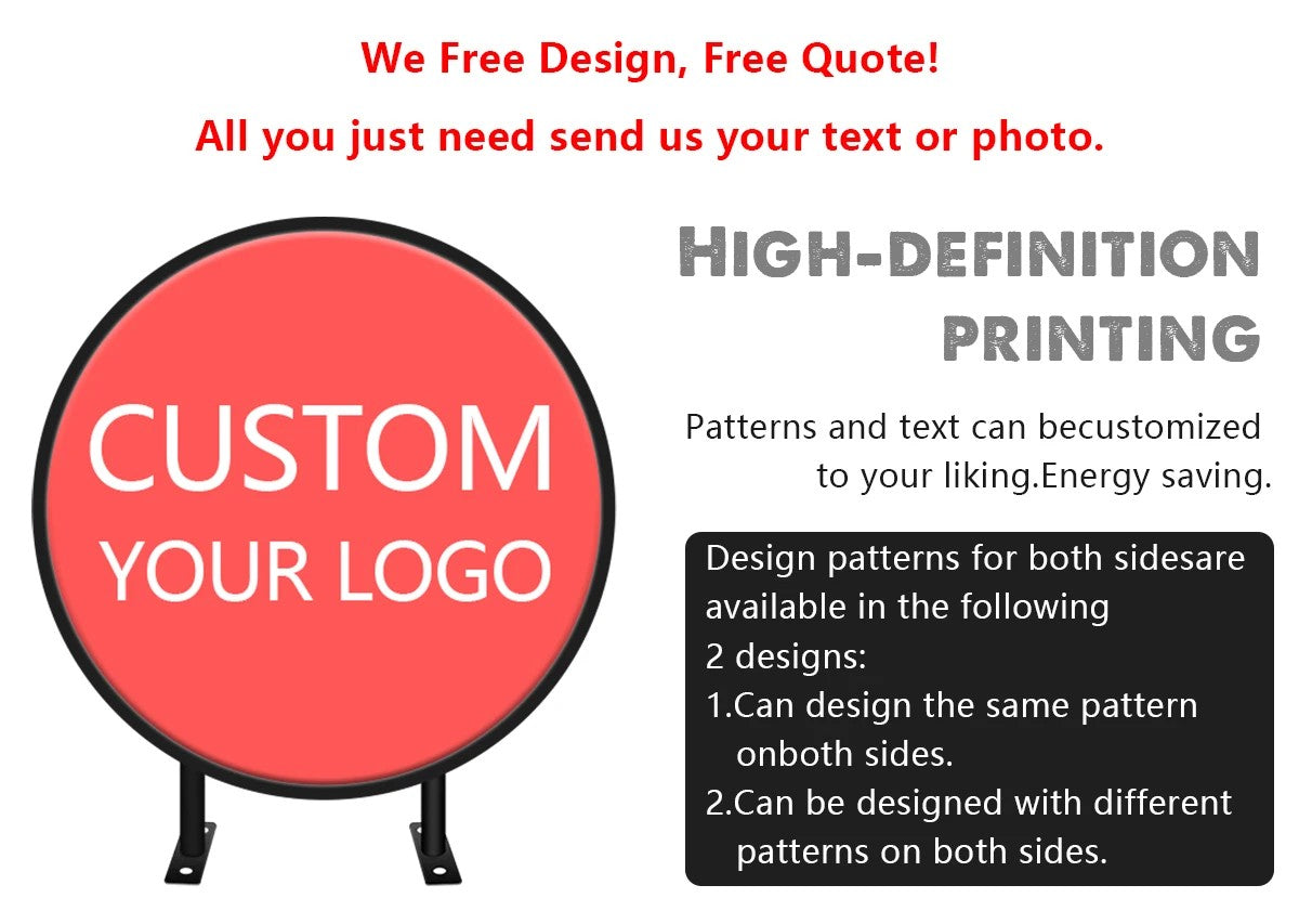 Custom Double Sided Coffee Sign LightBox Advertising LED Light Up Outdoor Business Signage Display Art Deco Wall Waterproof Logo