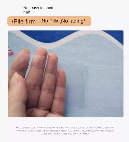 VIKAMA Christmas Two-Piece Rug Set American-Style Printed Holiday Party Decor Rug Kitchen & Bathroom Absorbent Rug