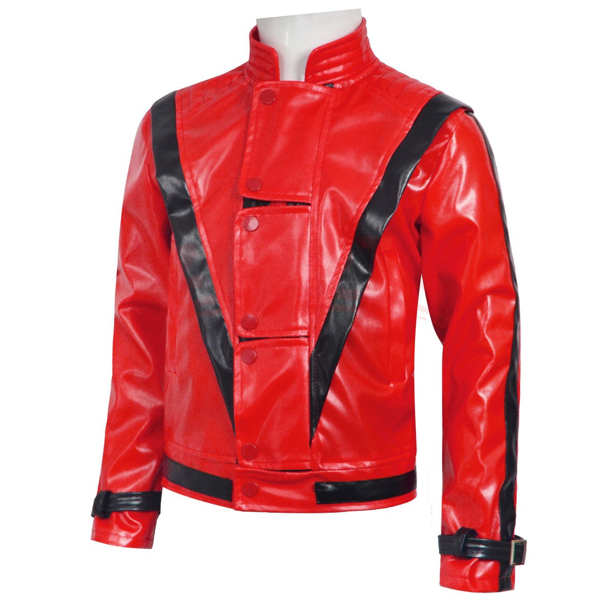 Classic Michael Joseph Jackson Leather Red Thrilling Jacket Halloween Birthday Gift Night Outwear
