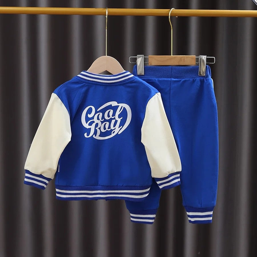 Baby Baseball Clothing Suit Boys Girls Casual Sports Sets 3 Pcs Coat Pants tripartite Spring Autumn Thin Baby Tracksuit Outfits