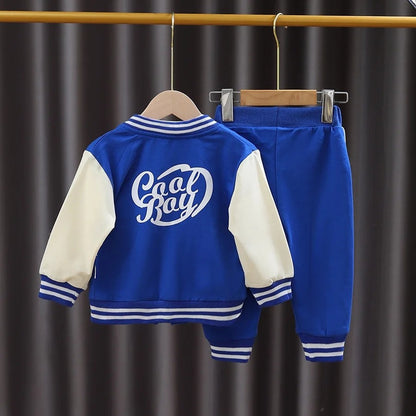 Baby Baseball Clothing Suit Boys Girls Casual Sports Sets 3 Pcs Coat Pants tripartite Spring Autumn Thin Baby Tracksuit Outfits
