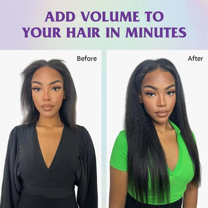 Extensões de Cabelo Humano Cacheado Liso 100% Não Processado Remy Clip-in Extensões de Cabelo com Trama Dupla de Pele Clip-in Para Mulheres Negras
