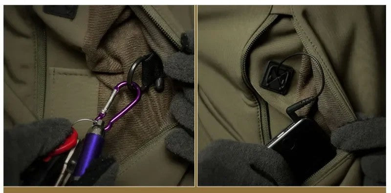 2024 new Tactical Jacket Men Combat Soft Shell Jackets Techwear Windproof Waterproof Breathable Fleece Thermal Hooded Coats