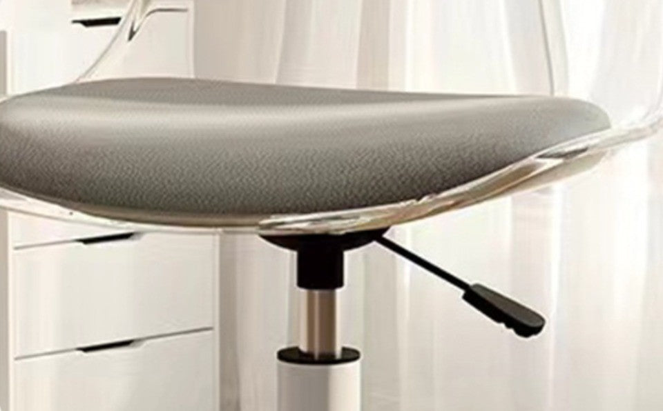 Rotating Computer Chair Dressing Transparent Plastics Elevated Move Rotating Chair Writing Desk Home Bedroom Desk Office Chair