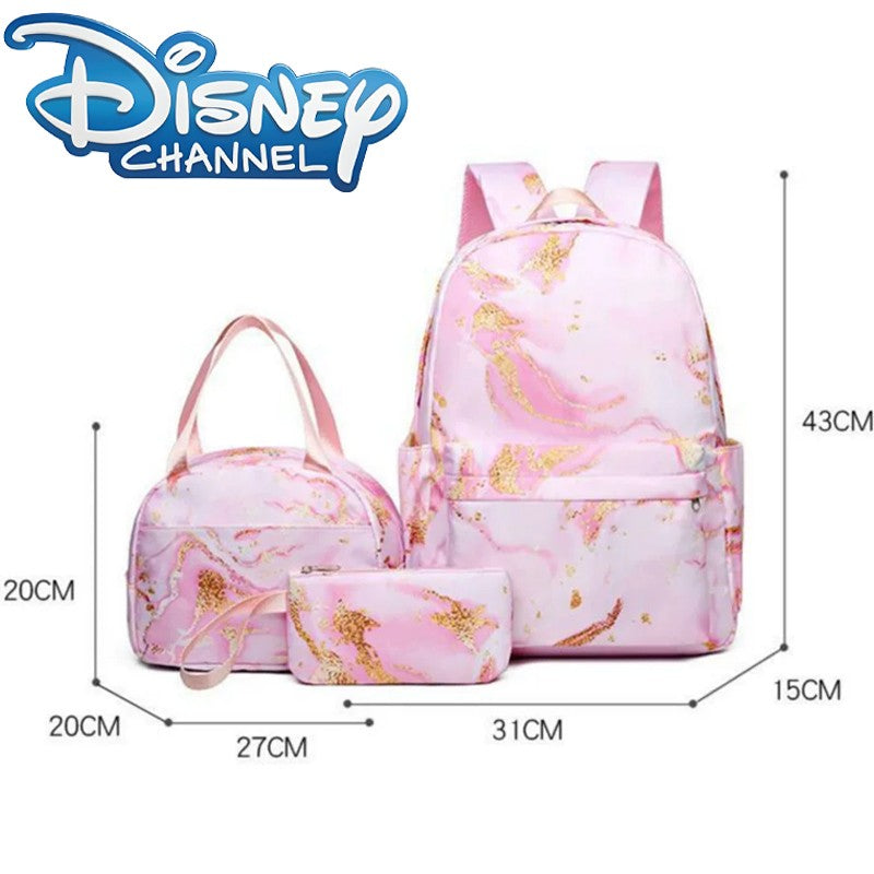 3pcs Disney Stitch Backpack Lunch Bag Pencil Case Set Anime Cartoon Fashion Schoolbag Suit Students New Semester School Supplies