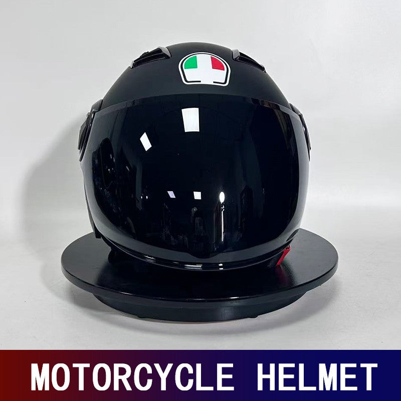 Novo capacete de motocicleta três quartos, capacete elétrico completo para homens e mulheres, capacete de motocicleta para pilotagem, meio capacete de inverno, quente