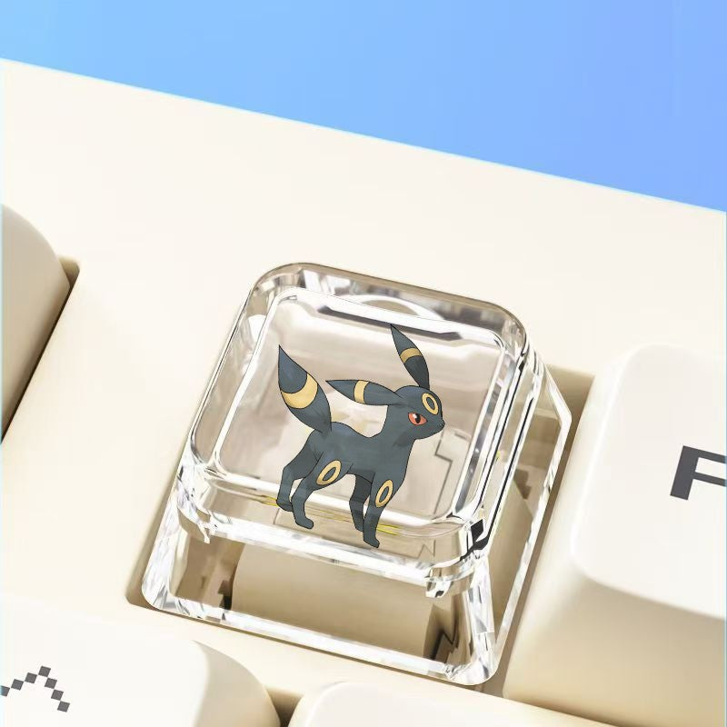 Pokemon Cross mechanical keyboard personalized anime keycap single Charmeleon Blastoise Eevee transparent cartoon keycap