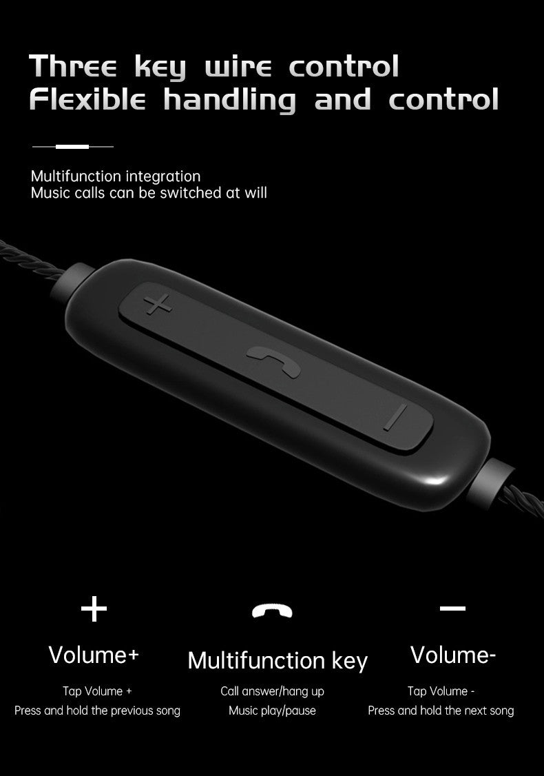 ND NX2 HIFI Earphones Dynamic Stereo Heavy Bass In Ear Monitor Earphone Game Sport Noise Cancelling Headset Detachable Cable