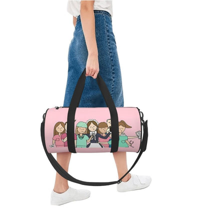Couple Travel Bag Enfermera En Apuros Doctor Nurse Gym Bag Large Oxford Custom Handbag Colorful Casual Sports Bag