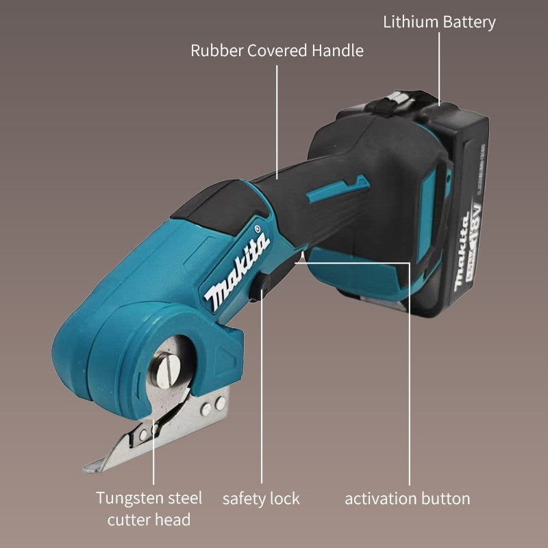 Tesoura Sem Fio para Carpetes Makita Tesoura de Poda Multifuncional Tesoura de Corte Circular para Tecidos Ferramenta Elétrica Para bateria makita 18v