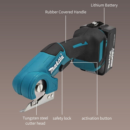 Tesoura Sem Fio para Carpetes Makita Tesoura de Poda Multifuncional Tesoura de Corte Circular para Tecidos Ferramenta Elétrica Para bateria makita 18v