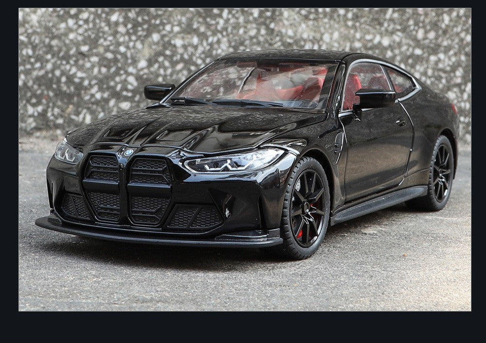 1:24 BMW THE M4 IM Liga Minicarro de Metal Fundido Escala Modelo de Carro Som?Luz Simulação Coleção Brinquedo Infantil Veículo Presente