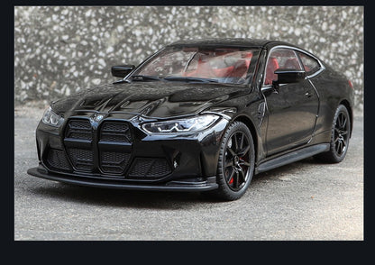 1:24 BMW THE M4 IM Liga Minicarro de Metal Fundido Escala Modelo de Carro Som?Luz Simulação Coleção Brinquedo Infantil Veículo Presente