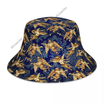 Angel Reflective Bucket Hat Summer Hats Fisherman Hat Foldable Women Men Sunscreen Shade Caps