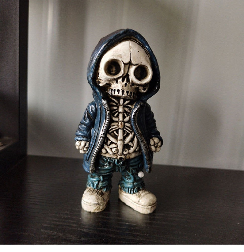 Cool Skeleton Dolls Figurines Skull Resin Statue  Halloween Party Decoration Home Accessories Living Room Bedroom Gift