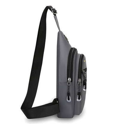 Men's chest bag - multifunctional multi compartment chest bag, durable nylon for outdoor travel, hiking and daily use, sports de