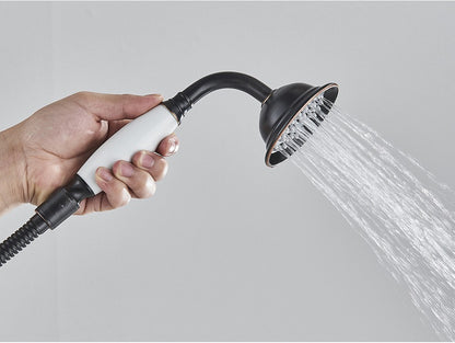 Ducha Chuveiro Banheiro Vintage Cerâmica Latão Montado Parede Torneira Pulverizador Acessório Hardware Chuveirinho