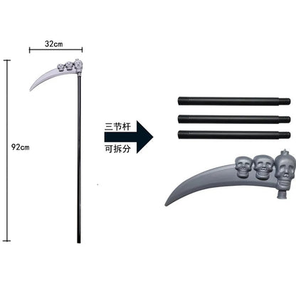 2026 Halloween Reaper Costume Set, including Death Gloves, Masks, Sickles, Role-Playing Costumes, and Adult Reaper Cloaks