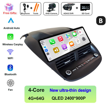 Android 14 Para Ford Kuga 2013-2018 Carplay Sem Fio Tela Multimídia Touch Screen Android Auto Unidade Central Navegação GPS BT DVR