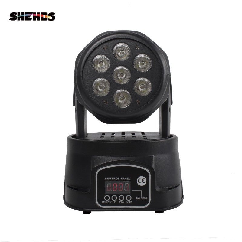 SHEHDS 1pcs LED 7x12W  Par Light 7x18W RGBWA+UV Moving Head Light Wash DMX 512  DJ Dicso Nightclub Party Christmas Audience