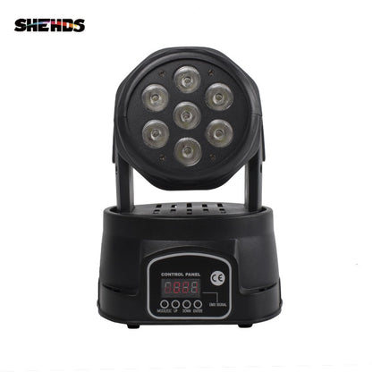 SHEHDS 1pcs LED 7x12W  Par Light 7x18W RGBWA+UV Moving Head Light Wash DMX 512  DJ Dicso Nightclub Party Christmas Audience