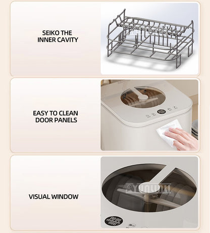 Intelligent Kitchen Dishwasher, Mini Fully Automatic Disinfection Cabinet Bowl Dishes Dishes Intelligent