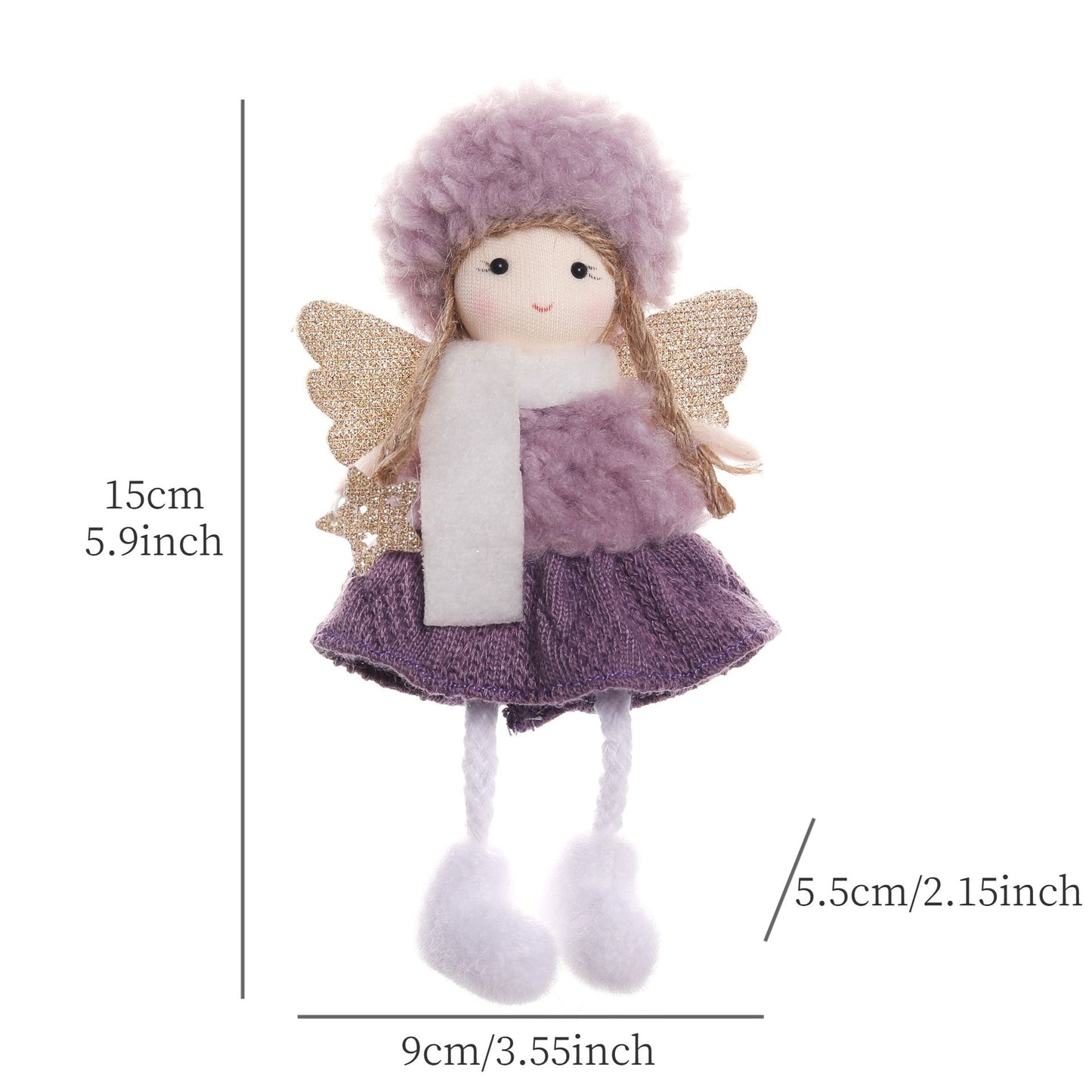 2024 New Year Gift Cute Christmas Angel Doll Xmas Tree Ornament Noel Deco Christmas Decoration for Home Natal Navidad 2023 Decor