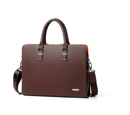 MOTAORA Genuine Leather Laptop Bag Men 14-15.6 Inch Business Briefcase Work Messenger Bag for MacBook HP Dell Acer