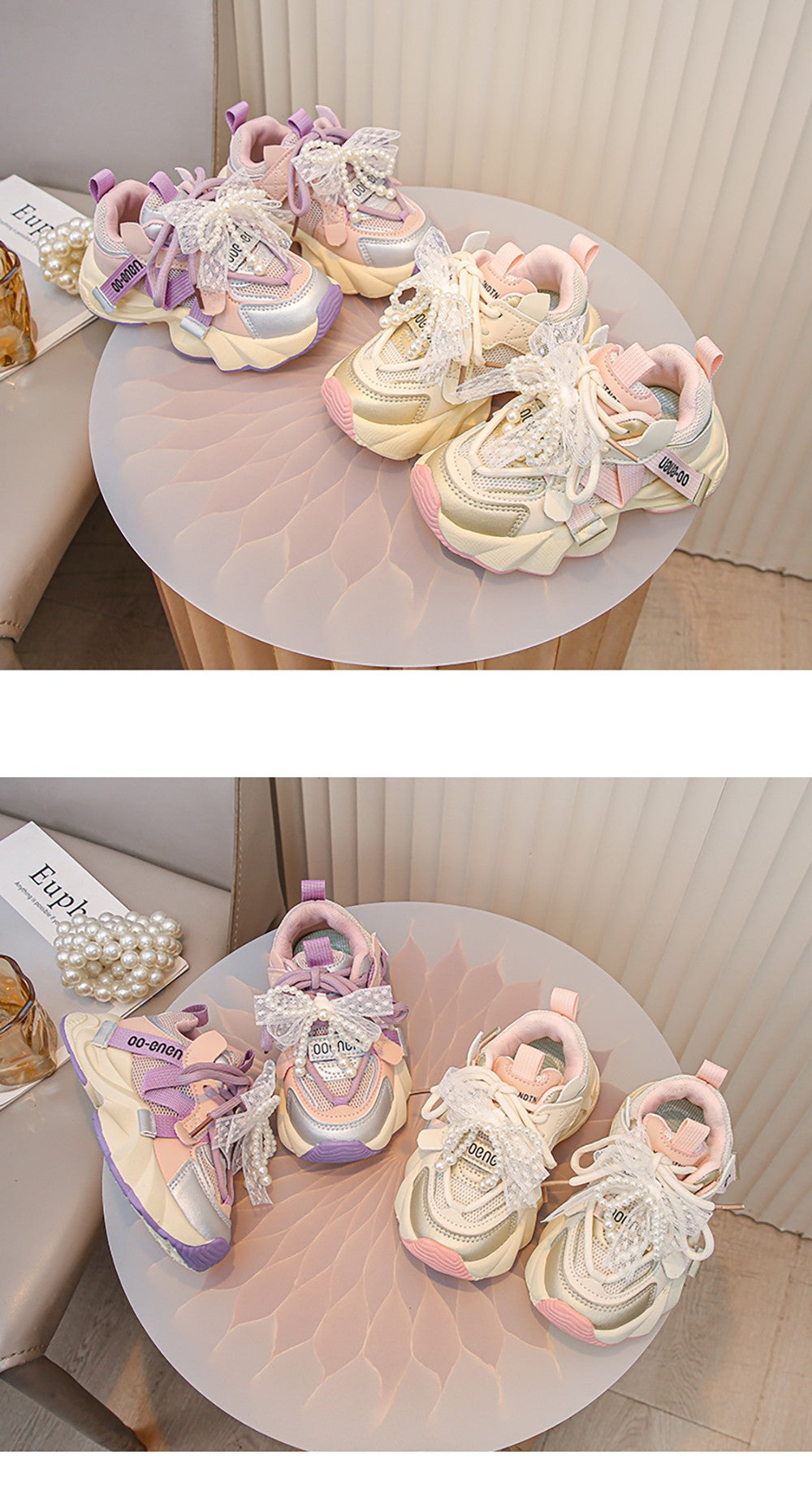 Autumn Sneakers For Kids Korean Style Trend Fashion Girl's Sneakers Soft-soled Breathable Teenager Children Sport Shoes