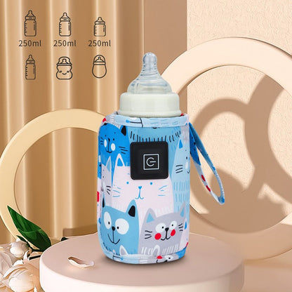 USB Milk Water Warmer Travel Stroller Insulated Bag Baby Nursing Bottle Heater Newborn Infant Portable Bottle Feeding Warmers