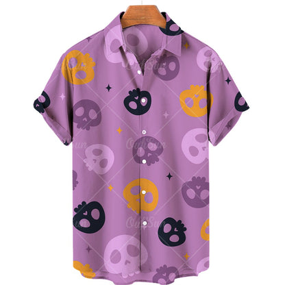 Duck 3d Print Shirts Men Fashion Hawaiian Shirt Short Sleeve Casual Beach Shirts Boys Single-Breasted Blouse Men's Clothing