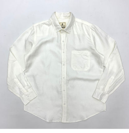 Sold Color Mens Cotton Linen Shirts Harajuku Casual Simple Comfortable Long Sleeve Loose Buttons Blouses Shirt With Chest Pocket