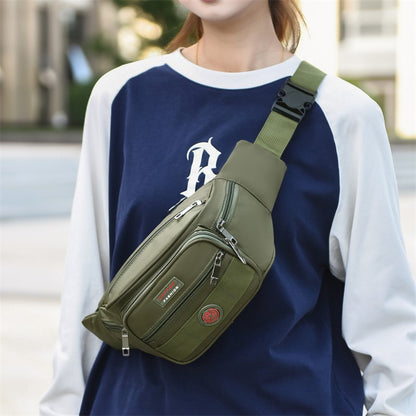 Unisex Multifunctional Waist Bag Large Capacity Waterproof Oxford Business Pack Trendy Crossbody Chest Bag for Travel Work