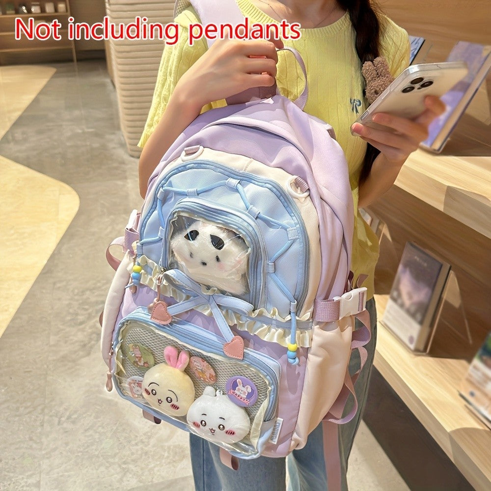 Women's Bag Set Two-Piece Pain Bag Back to School Season Back to School Season Backpack Lace Lightweight Cute Backpack