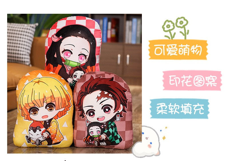 Kimetsu No Yaiba Plush Stuffed Pillows Demon Slayer Dakimakura Cute Anime Throw Pillow Kawaii Dolls Tanjirou Nezuko Back Cushion