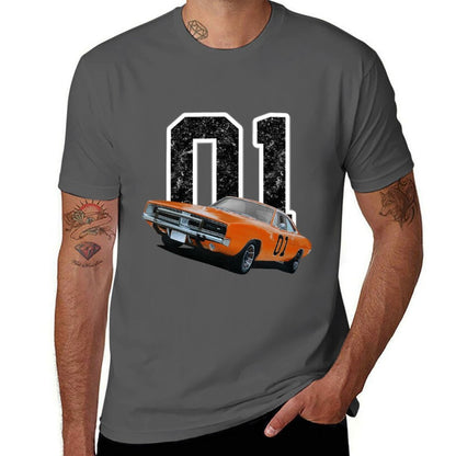 General Lee T-Shirt black cotton t-shirt plain for man package man t shirt heavy cotton T-Shirt