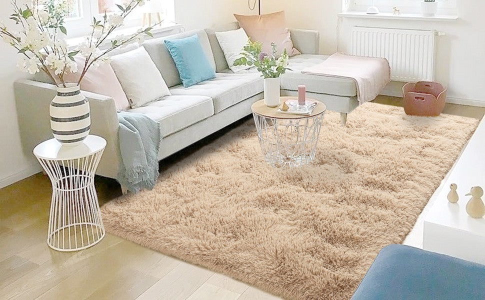 Silk Wool Carpet Living Room Plush Rug Bed Room Floor Fluffy Mats Non-slip Home Decor Soft Velvet Carpet Kids Room Blankets