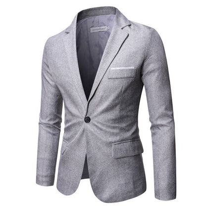 Blazer Pattern Versatile Wedding Men Fashion Business Gentleman Herringbone British Style Professional Casual Performance Blazer