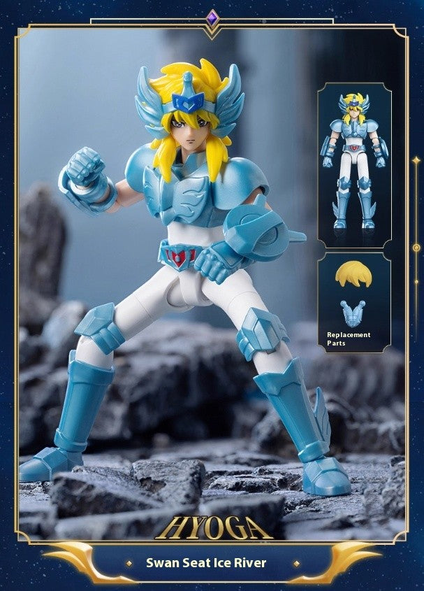 Blokees Saint Seiya Galaxy Versão 2 Bonecos de Ação Camus Hyoga Dohko Milo Shiryu Pegasus Nachi Anime Brinquedos Presentes Infantis