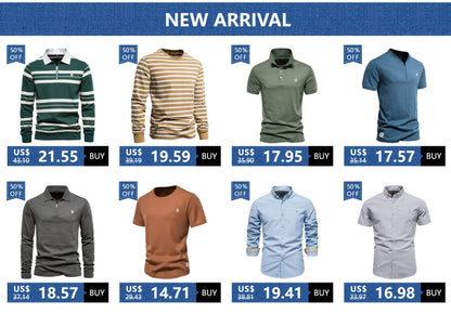 AIOPESON Camiseta Masculina De Algodão De Cor Sólida Gola Redonda Manga Longa Primavera Outono Camiseta Básica De Alta Qualidade Masculina