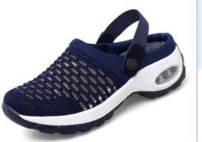 Women Walking Shoes Air Cushion Slip-On Orthopedic Diabetic Ladies Platform Mules Mesh Lightweight Slipper Wedge Female Sneaker